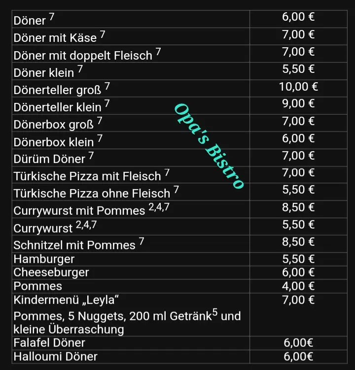 Menu_Opa's Bistro_Altlandsberg_image_1