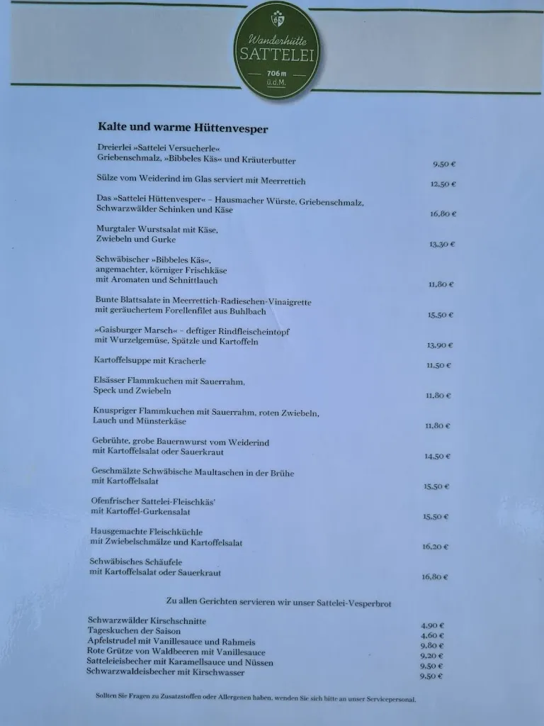 Menu_Wanderhütte Sattelei - Hotel Bareiss GmbH_Baiersbronn_immagine_3