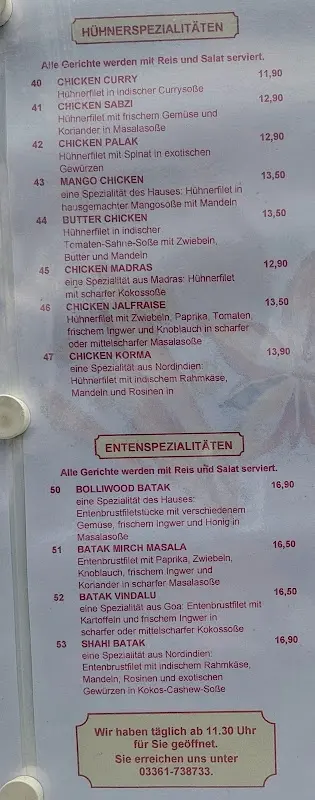 Menu_Indisches Restaurant BolliwooD_Fürstenwalde/Spree_image_1