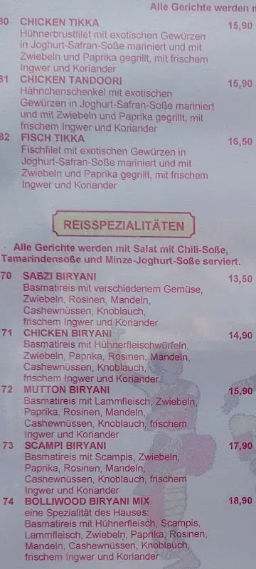Menu_Indisches Restaurant BolliwooD_Fürstenwalde/Spree_image_2