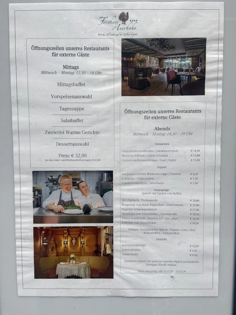 Menu_Restaurant - Café Forsthaus Auerhahn_Baiersbronn_image_1
