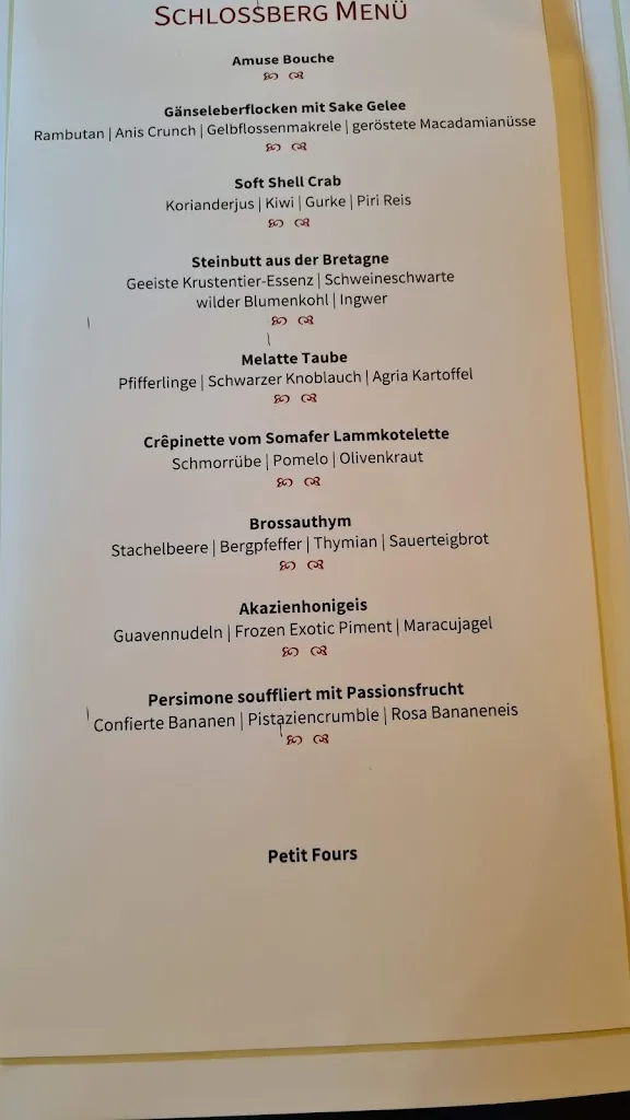 Menu_Gourmetrestaurant Schlossberg_Baiersbronn_image_1