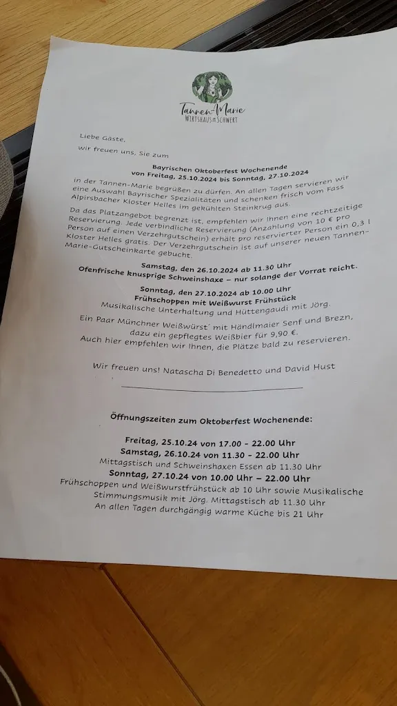 Menu_Tannen-Marie Wirtshaus zum Schwert_Baiersbronn_immagine_1