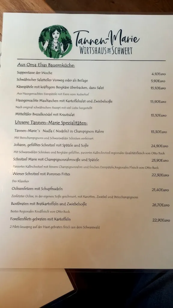 Menu_Tannen-Marie Wirtshaus zum Schwert_Baiersbronn_immagine_2