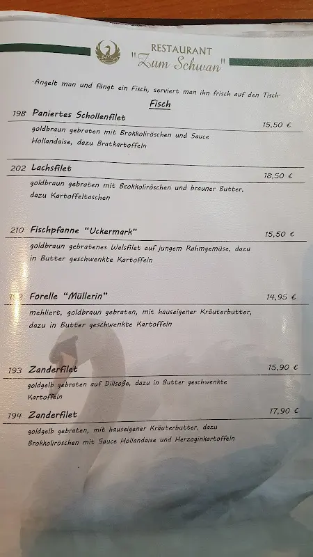 Menu_Gaststätte Zum Schwan_Prenzlau_immagine_1