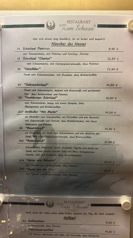 Menu_Gaststätte Zum Schwan_Prenzlau_immagine_3