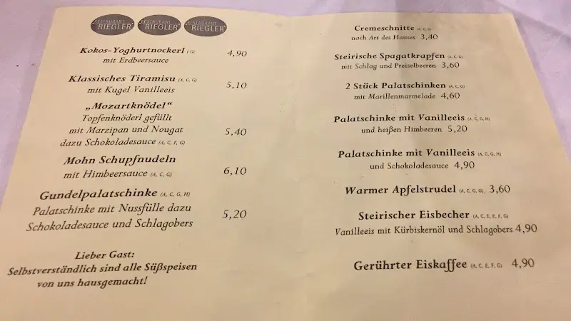 Menu_Restaurant Riegler_Austria_immagine_4