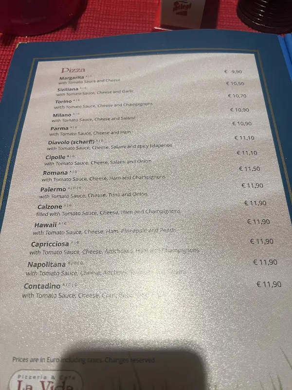 Menu_Pizzeria & Café LaVida_Austria_image_1