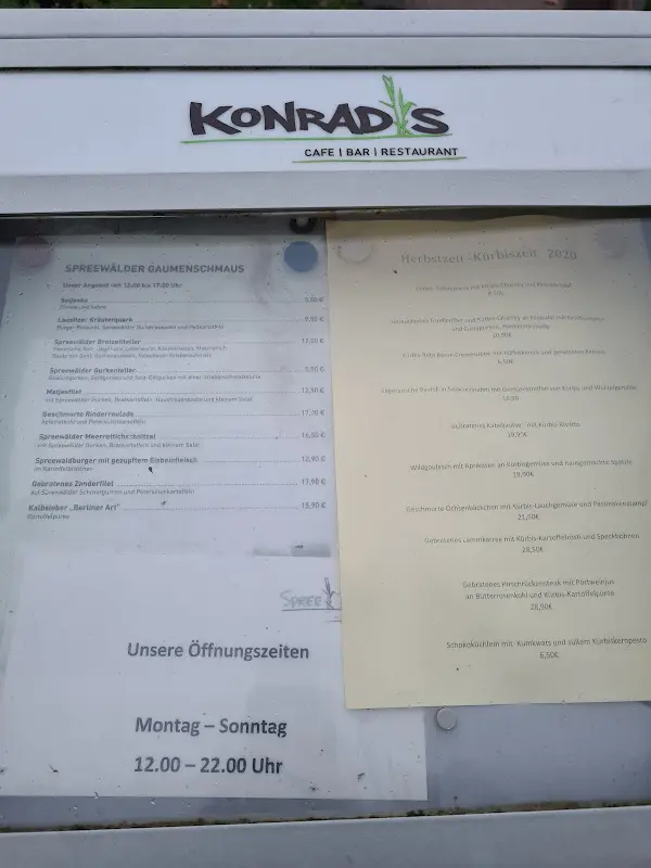 Menu_Café | Bar | Restaurant KONRAD's_(Spreewald)_image_1