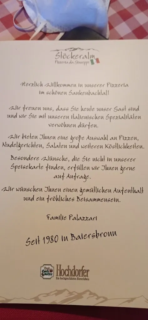 Menu_Pizzeria da Giuseppe - Stöckeralm_Baiersbronn_image_2