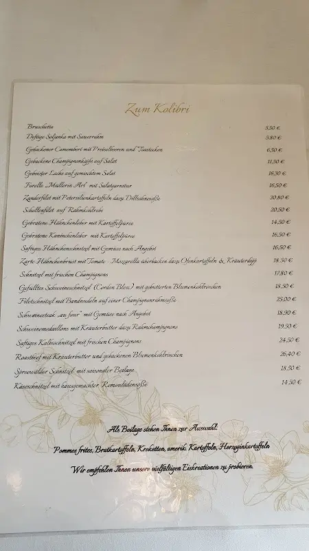 Menu_Zum Kolibri_Cottbus_immagine_2