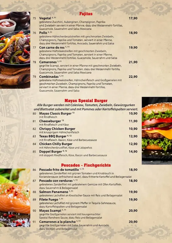 Menu_Mexikanisches Restaurant MAYAS_Eichwalde_immagine_1