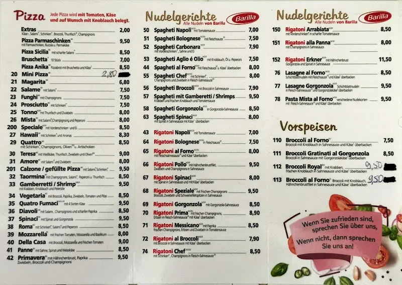 Menu_Pizza-Europa Express Erkner_Erkner_immagine_1