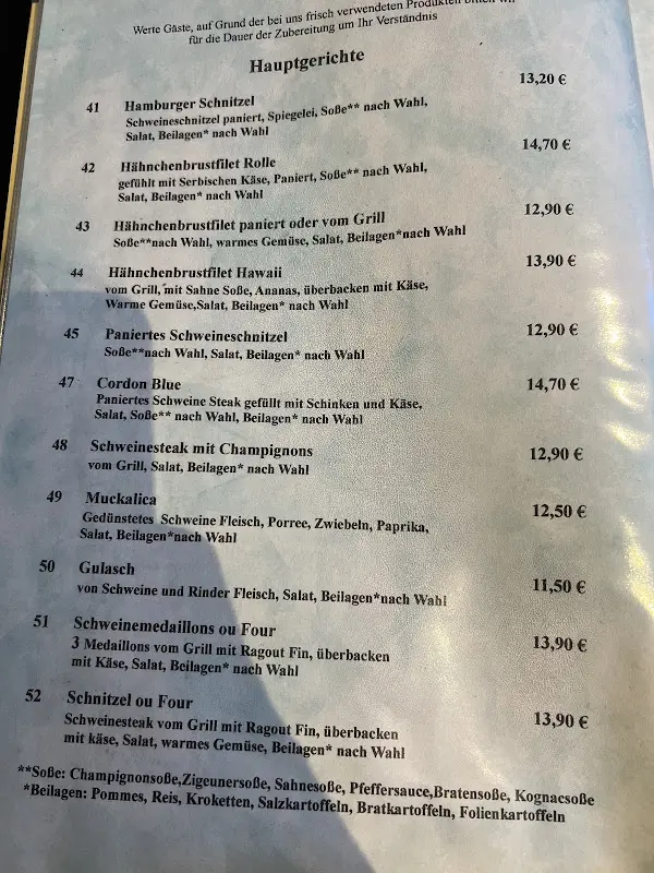 Menu_Pension Balkan_Eisenhüttenstadt_image_1