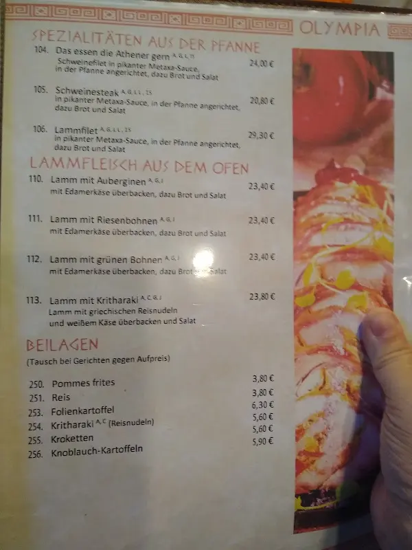 Menu_Restaurant Olympia_Eisenhüttenstadt_immagine_1
