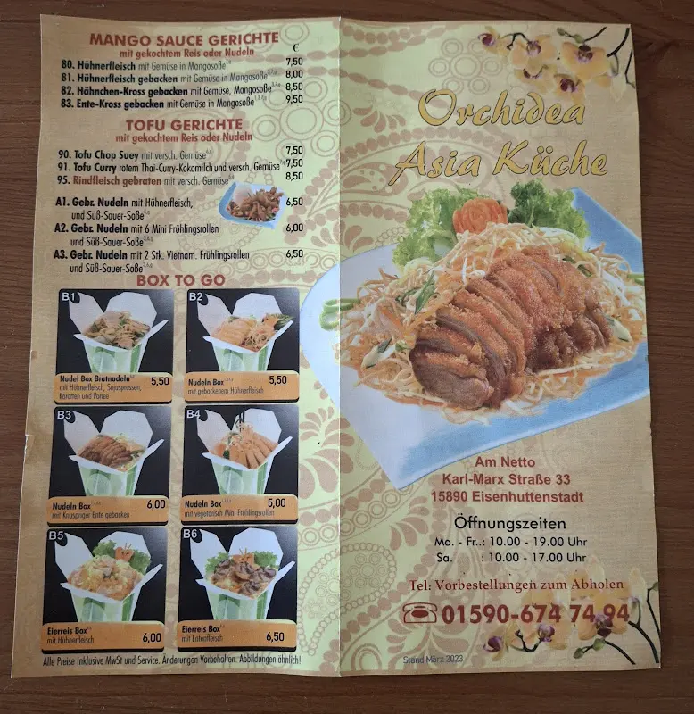 Menu_Orchidea Asia Küche_Eisenhüttenstadt_immagine_2