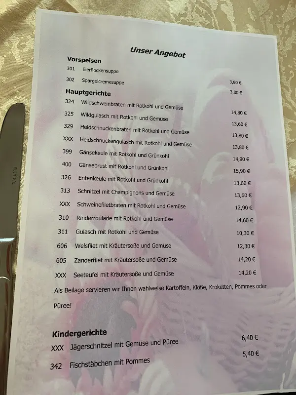 Menu_Gasthaus und Pension 