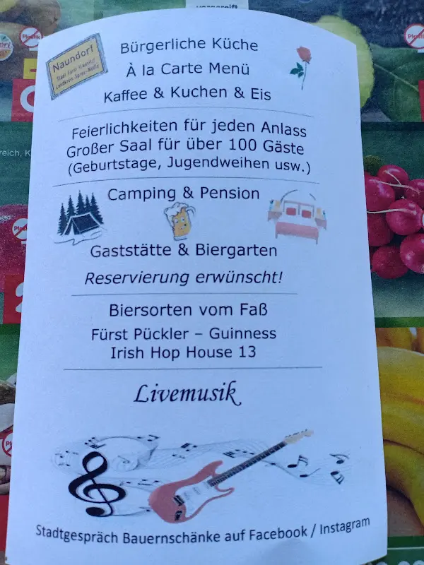 Menu_Stadtgespräch in der Bauernschänke | Gaststätte, Pension & Camping_(Lausitz)_immagine_1