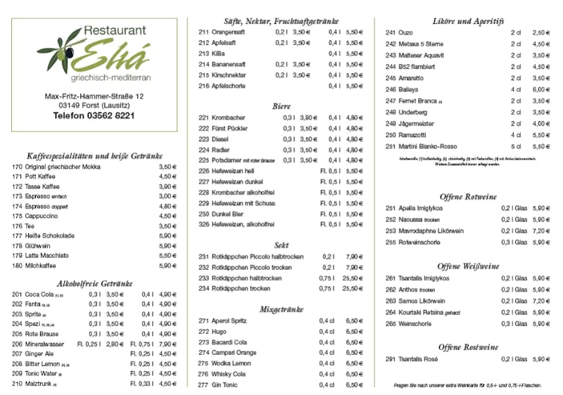 Menu_Restaurant Eliá_(Lausitz)_image_2