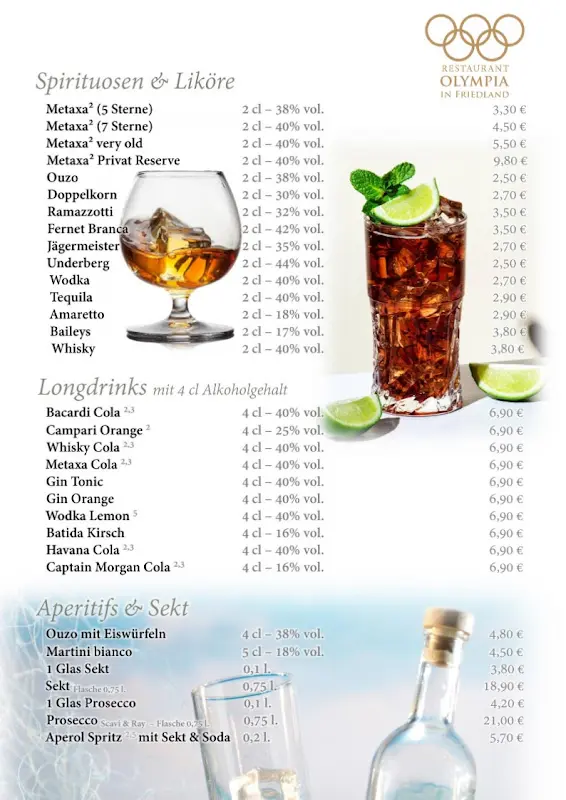 Menu_Griechisches Restaurant Olympia in Friedland_Friedland_immagine_1