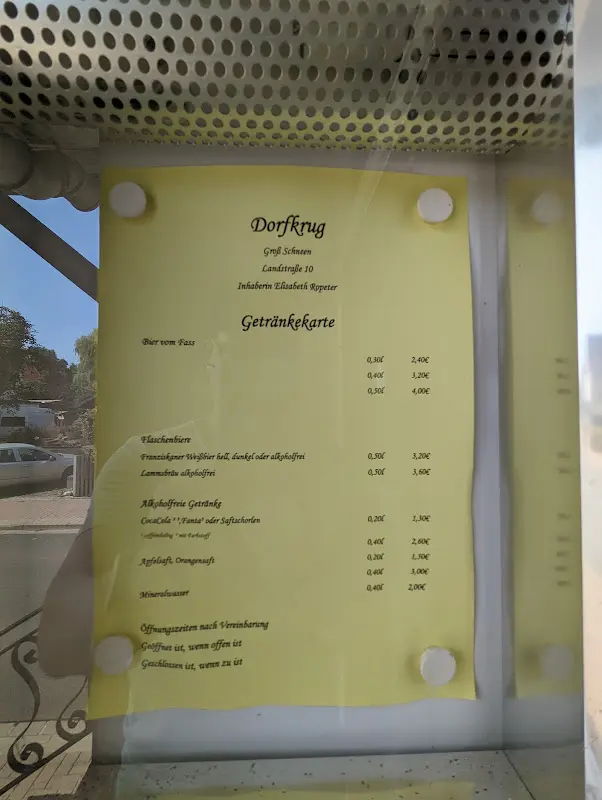 Menu_Dorfkrug Groß Schneen_Friedland_immagine_1