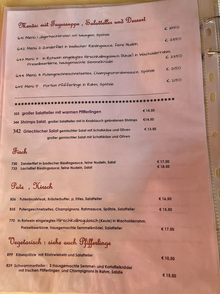 Menu_Gasthaus Schwarzwaldstube_Schwarzwald_immagine_1
