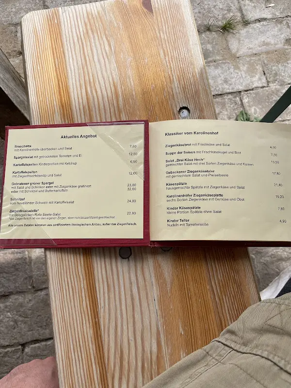 Menu_Ziegenkäserei & Wiesencafe Karolinenhof - Angermann und Spindler GbR_Kremmen_image_1