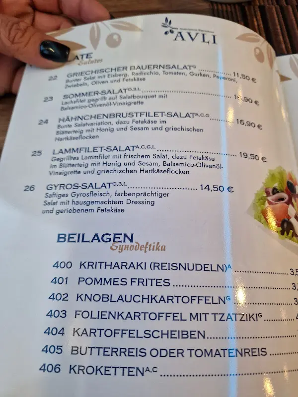 Menu_AVLI. Greek Restaurant_Fürstenwalde/Spree_immagine_1