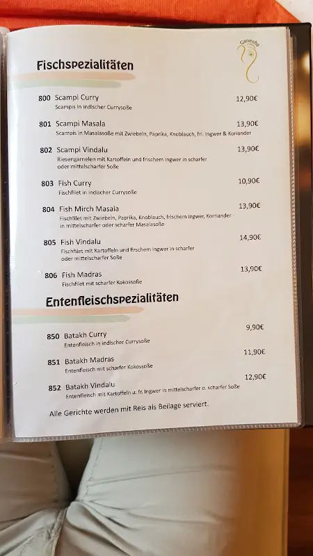 Menu_Ganesha Restaurant_Fürstenwalde/Spree_immagine_1