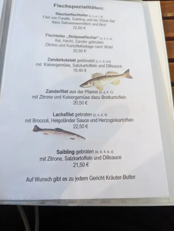 Menu_Fischgaststätte Zum Stolpseefischer_Fürstenberg/Havel_immagine_4