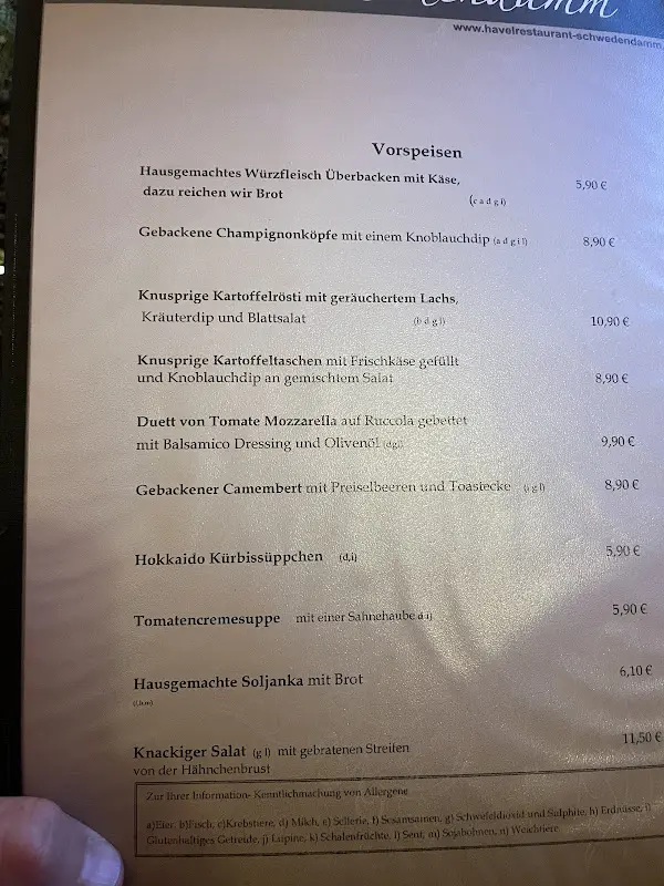 Menu_Havelrestaurant Schwedendamm_Rathenow_immagine_1