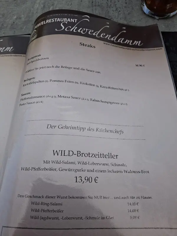 Menu_Havelrestaurant Schwedendamm_Rathenow_immagine_2