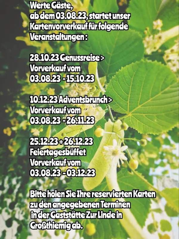 Menu_Gaststätte Zur Linde_Großthiemig_immagine_1