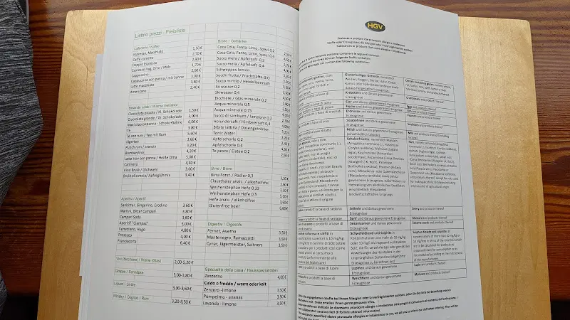 Menu_Baita Ciampac Hütte_Italy_image_1