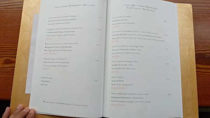 Menu_Baita Ciampac Hütte_Italy_image_4