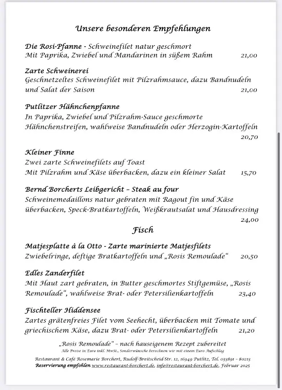 Menu_Restaurant u. Café Rosemarie Borchert - Ines Koplin_Putlitz_immagine_1