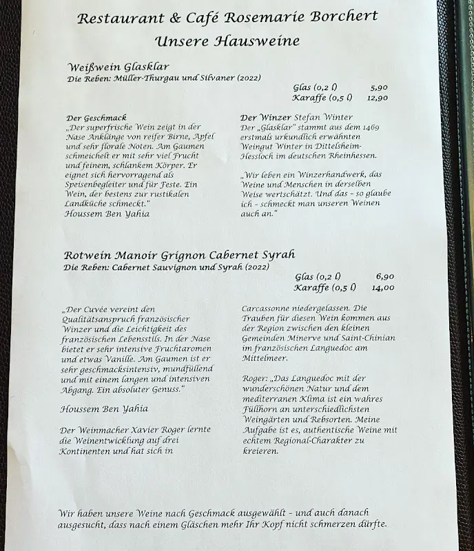 Menu_Restaurant u. Café Rosemarie Borchert - Ines Koplin_Putlitz_immagine_3
