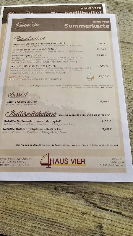 Menü_House VIER_Großräschen_Bild_1