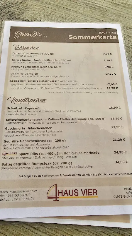 Menü_House VIER_Großräschen_Bild_2