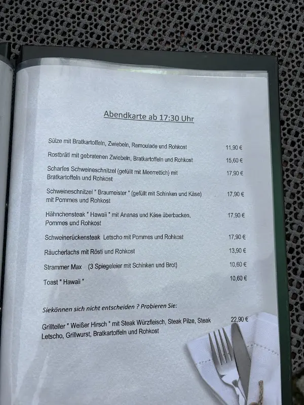 Menu_Gaststätte Weißer Hirsch_Hirschfeld_immagine_1