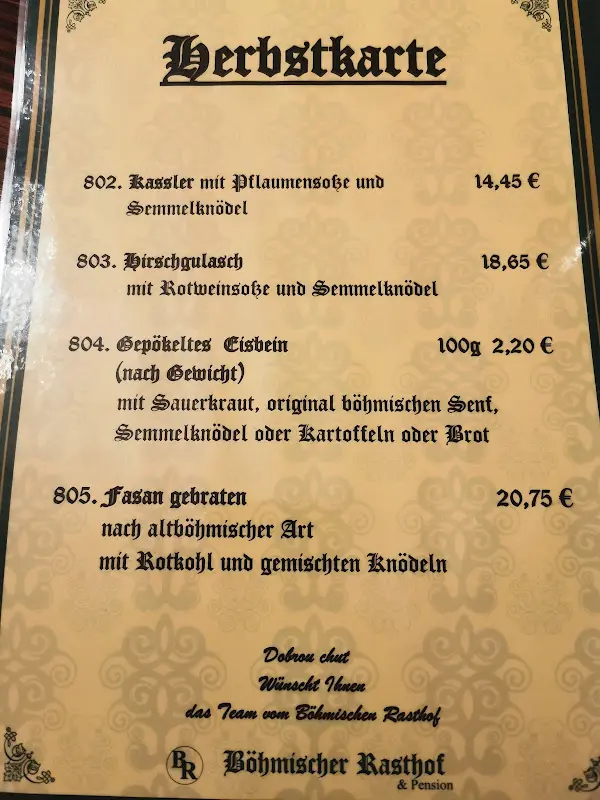 Menu_Böhmischer Rasthof & Pension_Kolkwitz_image_3