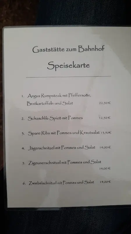 Menu_Gaststätte zum Bahnhof, Inhaber Torge Stackfleth_Harz_immagine_1