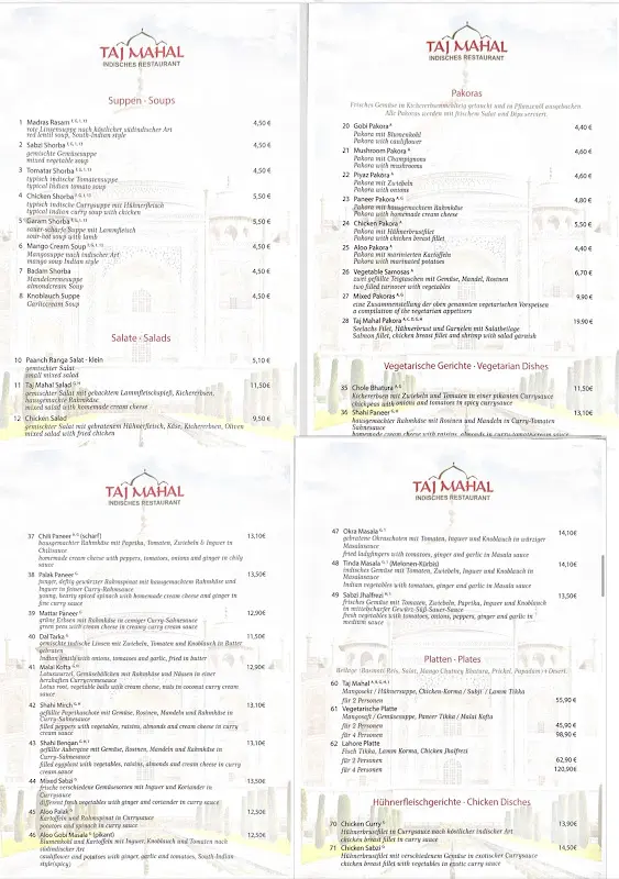 Menu_Taj Mahal Kyritz_Kyritz_immagine_2
