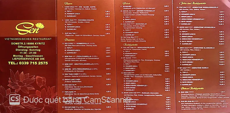 Menu_Sen Restaurant_Kyritz_image_1