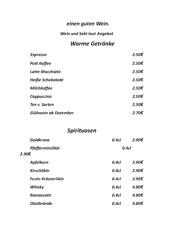 Menu_Gaststätte Zur Weiche_Luckau_image_1