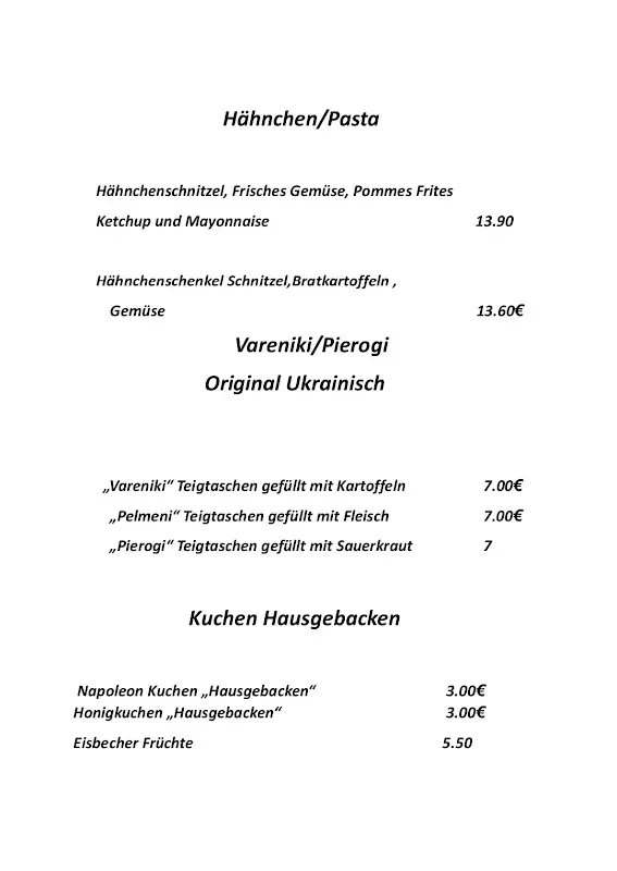 Menu_Gaststätte Zur Weiche_Luckau_image_4