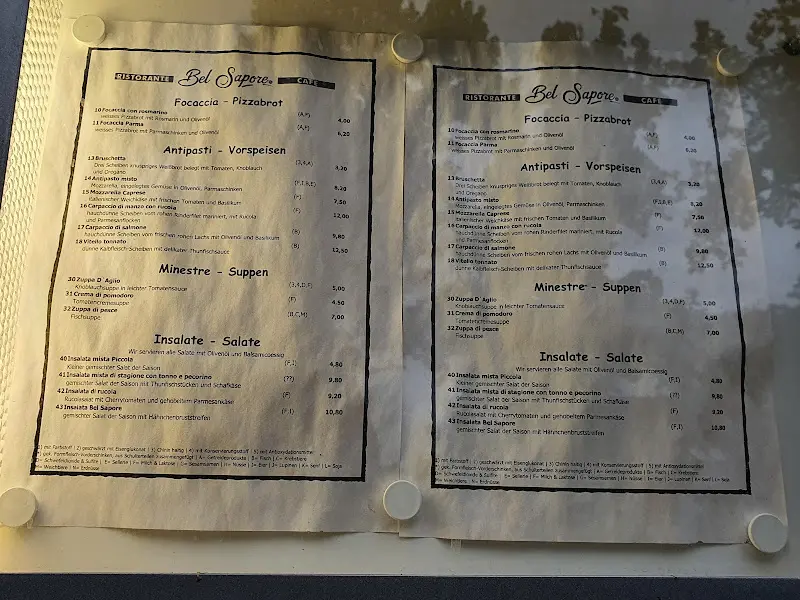 Menu_Ristorante & Cafe BEL SAPORE_Wusterhausen_image_1