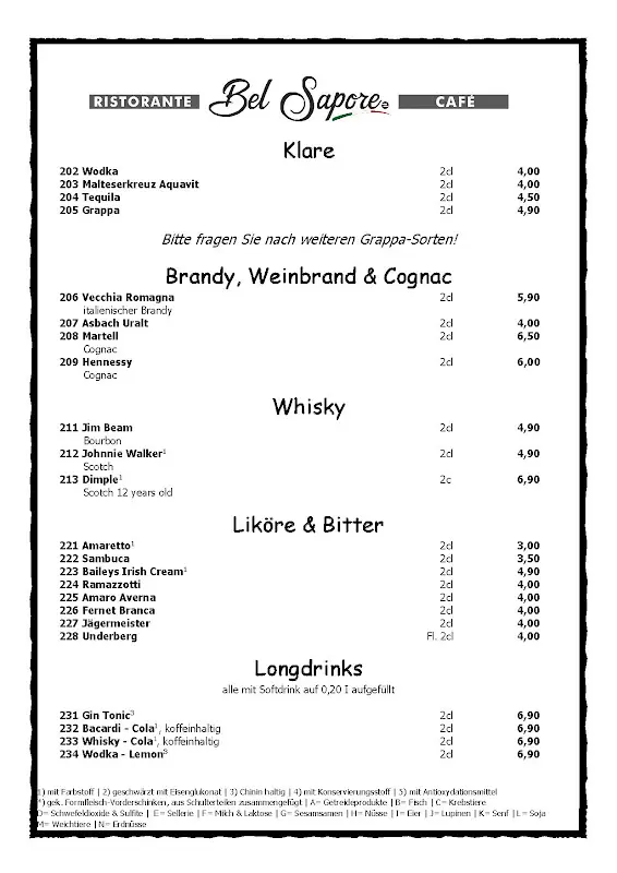 Menu_Ristorante & Cafe BEL SAPORE_Wusterhausen_image_2