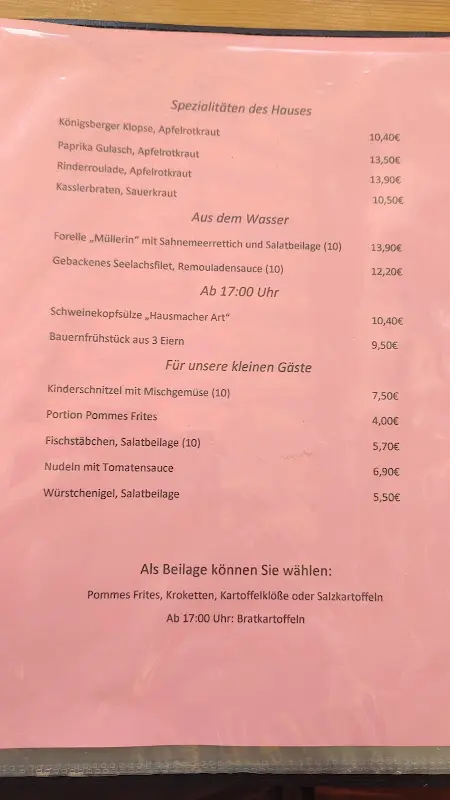 Menu_Gaststätte Zum Goldenen Anker_Marienwerder_immagine_1