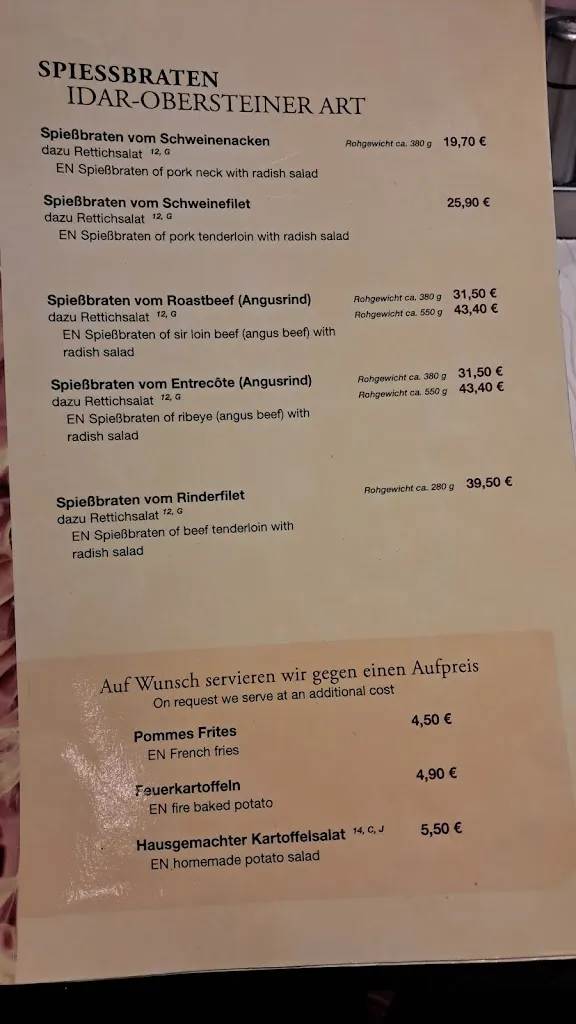 Menu_Das Spießbratenhaus - Restaurant Alte-Kanzlei_Idar-Oberstein_image_1